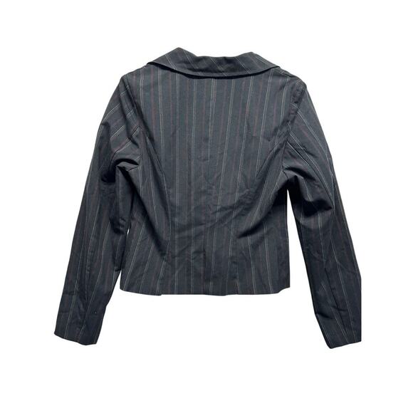 Y2K Candie’s Black Pinstripe Cropped Blazer Women’s L - Picture 5 of 8